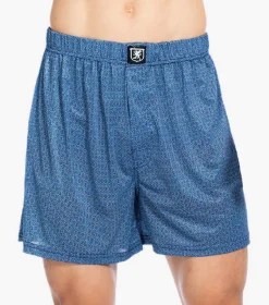 Stacy Adams Boxer Shorts French Blue Multi Discount
