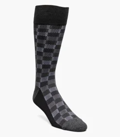 Stacy Adams Checked Herringbone Black/Gray Sale