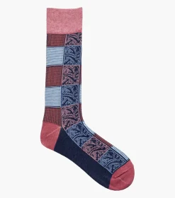 Stacy Adams Checkered Paisley Pink Sale
