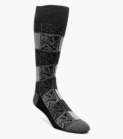 Stacy Adams Checkered Paisley Black/Gray