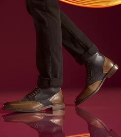 Stacy Adams Finnegan Cognac with Navy Sale
