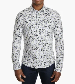 Stacy Adams Lowe Dress Shirt White Multi New