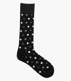 Stacy Adams Oversize Polka Dots Black/Gray New