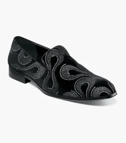 Stacy Adams Swainson Black and Silver Outlet