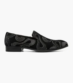 Stacy Adams Swainson Black and Silver Outlet