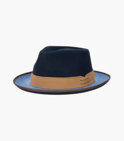 Stacy Adams Wentworth Fedora Navy New